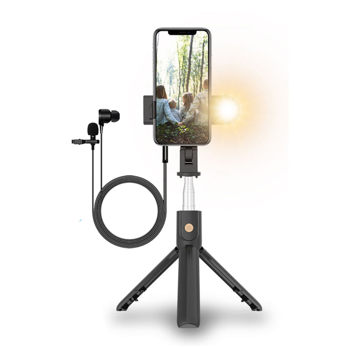 Odds Lydighed Tal til Outdoor Live Streaming Selfie Stick with Microphone and Light, YouTube  Video Recording Tripod, Mobile Phone Live Stream equipment for Facebook  Instagram TikTok On the Go - LenTok Official